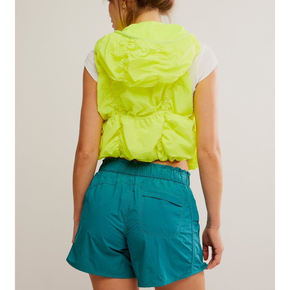FP Movement by Free People Neon Yellow Hooded Windbreaker Vest - Picture 4 of 12